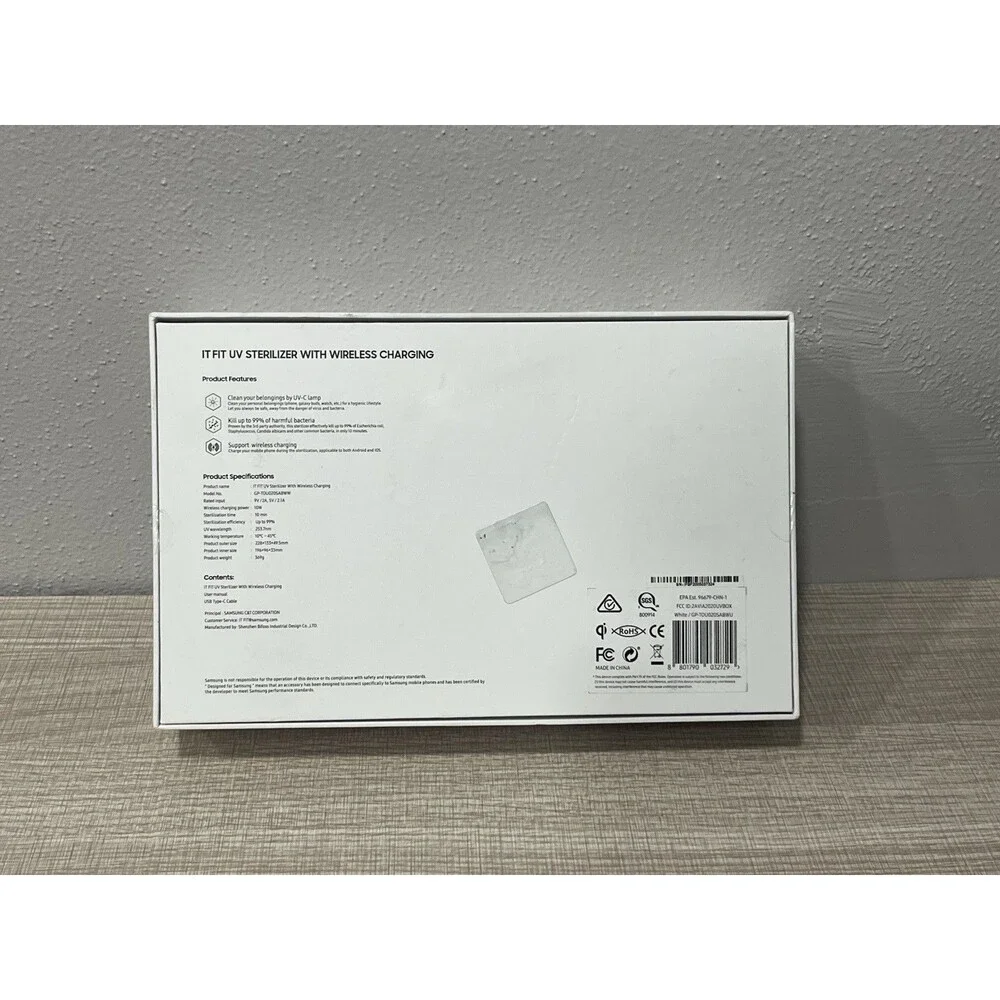 Samsung IT FIT UV Sterilizer With Wireless Charging Model# GP-TOU020SABWW NEW